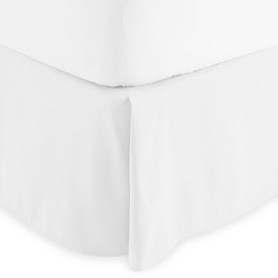 Jupette De Lit Twin XL Blanche Plissée - Housse De Sommier 12" - Occasion